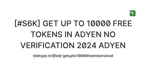 adyen token list.